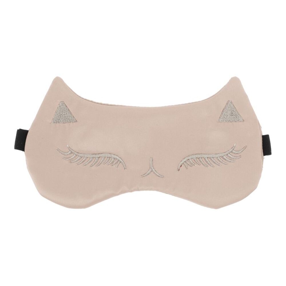 Soft Cartoon Cat Style Sleep Mask for Light Champagne Pink